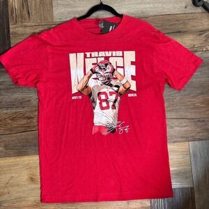 Travis Kelce Kansas City Chiefs 500 Level Graphic T-Shirt Mens Large Heather Red